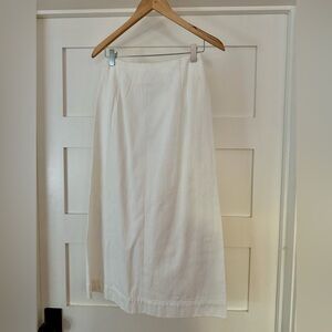 Apiece Apart White Straight Long Skirt